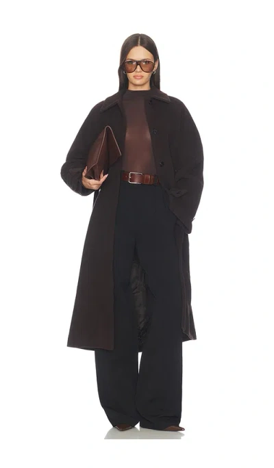 Samsoe & Samsoe Alma Coat In Brown
