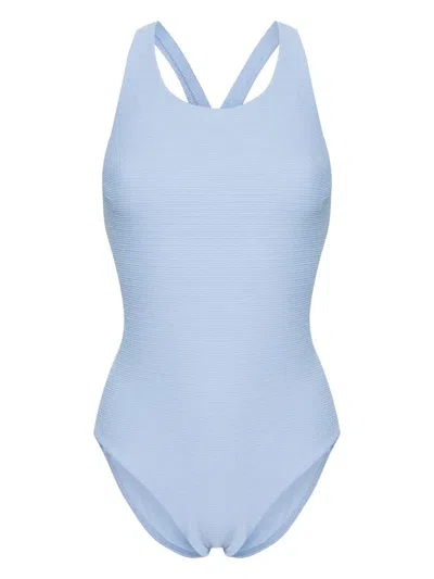 Samsoe & Samsoe Anneli Round-neck Swimsuit In Blue