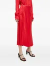 Samsoe & Samsoe Asymmetrical-hem Skirt In Red