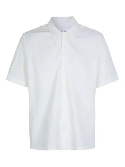 Samsoe & Samsoe Avan Jx Textured Cotton Shirt In White