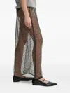 Samsoe & Samsoe Beaded Mesh Skirt In Black