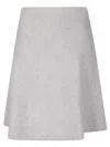Samsoe & Samsoe Bell-shaped Soft Alpaca Skirt In Gray