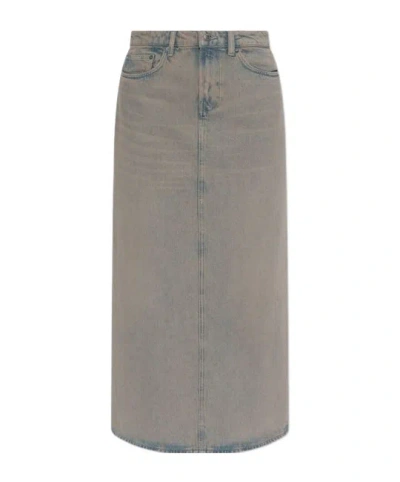 SAMSOE & SAMSOE SAMSOE SAMSOE CLASSIC DENIM MIDI SKIRT
