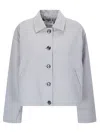 Samsoe & Samsoe Black Sakelly Short Button Jacket In Blue