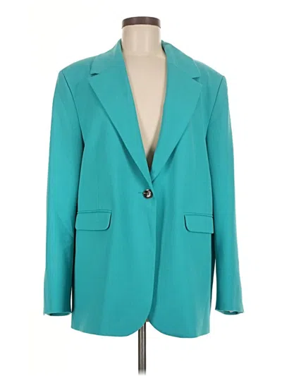 Pre-owned Samsoe & Samsoe Blazer Jacket In Teal