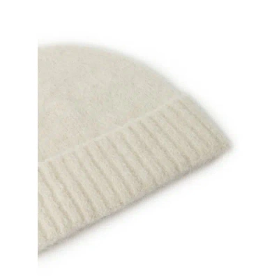 Samsoe & Samsoe Bonnet En Laine D'alpaga Mélangée In Sand