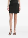 Samsoe & Samsoe Button-detail Wrap Mini Straight Skirt In Black