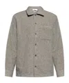 Samsoe & Samsoe Button-down Long-sleeved Shirt In Gray