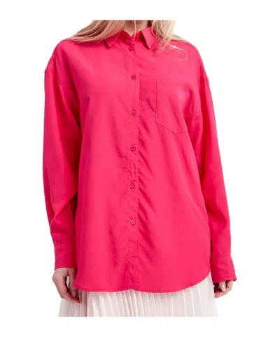 Samsoe & Samsoe Button-down Long-sleeved Shirt In Pink