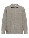 Samsoe & Samsoe Button-down Long-sleeved Shirt In Gray