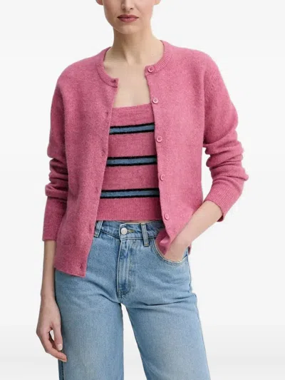Samsoe & Samsoe Button-front Cardigan In Pink