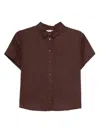 Samsoe & Samsoe Button-front Linen Shirt In Brown