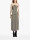 Samsoe & Samsoe Button-front Strapless Top In Gold