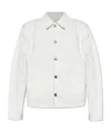 Samsoe & Samsoe Button-up Utility Jacket In White