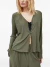 Samsoe & Samsoe Buttoned Pleated Top In Green