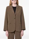 Samsoe & Samsoe Buttoned Single-breasted Blazer In Brown