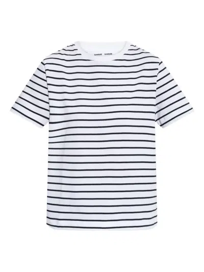 Samsoe & Samsoe Camino Striped T-shirt In Black
