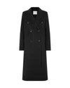 Samsoe & Samsoe Falcon Double-breasted Coat In Black