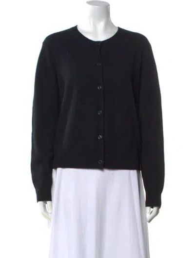 Pre-owned Samsoe & Samsoe Cashmere Crew Neck Sweater In Black