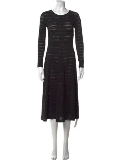 Pre-owned Samsoe & Samsoe Cashmere Midi Length Dress In Black