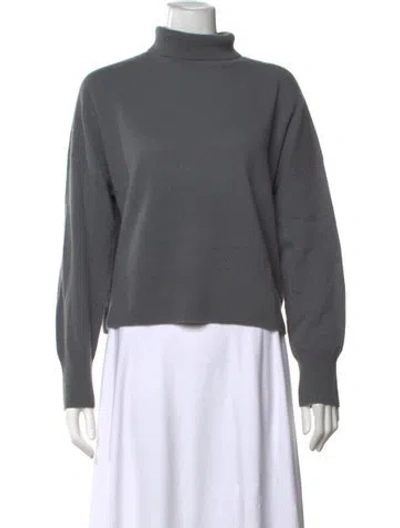 Pre-owned Samsoe & Samsoe Cashmere Turtleneck Sweater In Grey