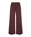 Samsoe & Samsoe Casual Pants With Elastic Waist In Brown