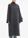 Samsoe & Samsoe Checked-pattern Coat In Blue