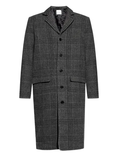 SAMSOE & SAMSOE CHECKED WOOL COAT
