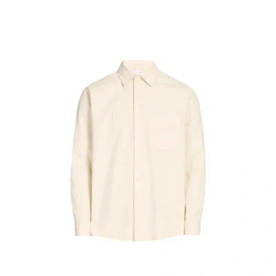 Samsoe & Samsoe Chemise Droite Aspect Rayé En Coton In Neutral