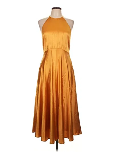 Pre-owned Samsoe & Samsoe Cocktail Dress In Gold