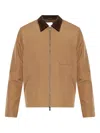 Samsoe & Samsoe Corduroy-collar Zip-front Jacket In Brown