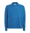 Samsoe & Samsoe Cotton-blend Polo Sweater In Blue