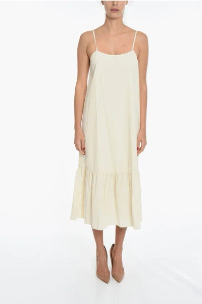 Samsoe & Samsoe Cotton Blend Sarasa Maxi Dress In White