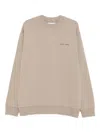 Samsoe & Samsoe Crew-neck Logo Sweatshirt In Green