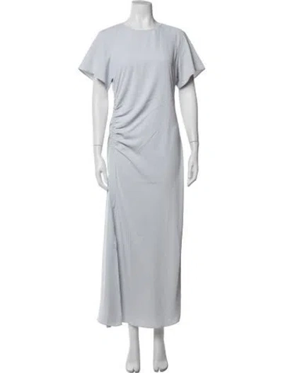 Pre-owned Samsoe & Samsoe Crew Neck Long Dress W/ Tags In Blue