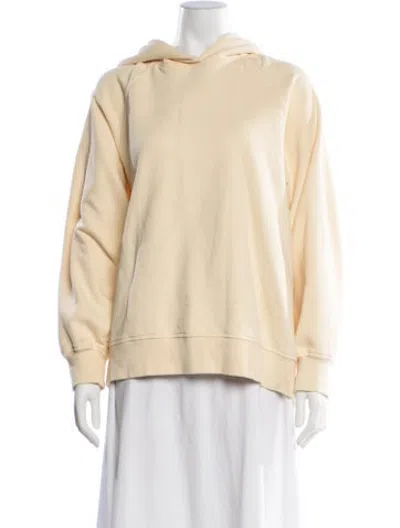 Pre-owned Samsoe & Samsoe Crew Neck Long Sleeve Hoodie In Yellow