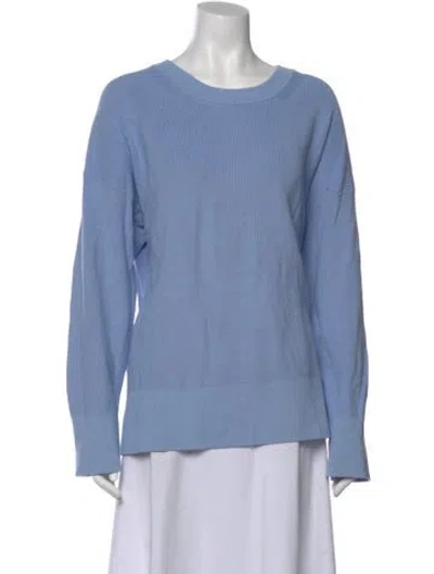 Pre-owned Samsoe & Samsoe Crew Neck Long Sleeve Sweatshirt In Blue