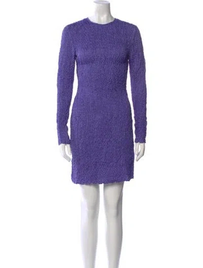 Pre-owned Samsoe & Samsoe Crew Neck Mini Dress In Purple