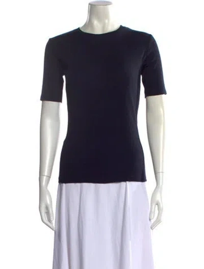 Pre-owned Samsoe & Samsoe Crew Neck Short Sleeve T-shirt In Blue