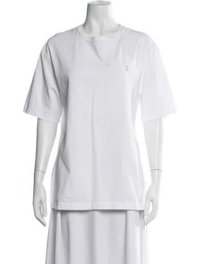 Pre-owned Samsoe & Samsoe Crew Neck Short Sleeve T-shirt In White