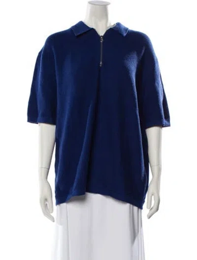 Pre-owned Samsoe & Samsoe Crew Neck Sweater In Blue