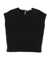 Samsoe & Samsoe Sahoy Round-neck Top In Black