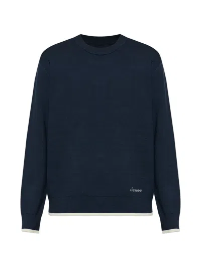 Samsoe & Samsoe Crewneck Logo Sweater In Green