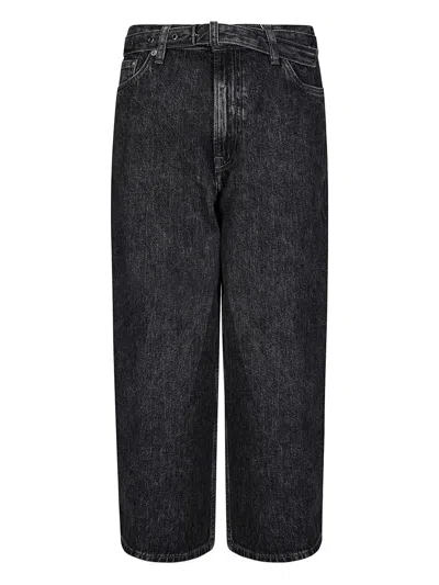 Samsoe & Samsoe Culotte Belted Jeans In Black