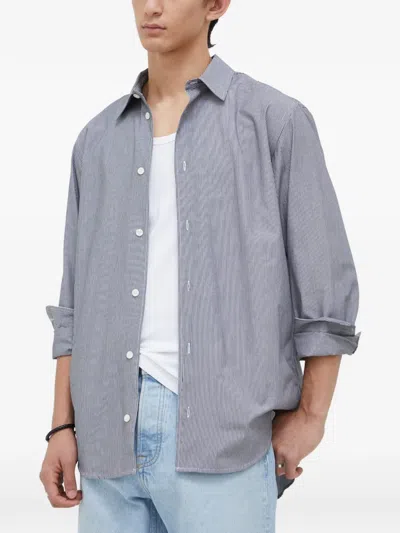 Samsoe & Samsoe Damon Striped Shirt In Blue