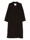 Samsoe & Samsoe Double-breasted Coat In Black