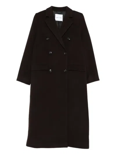 Samsoe & Samsoe Double-breasted Coat In Black