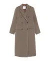 Samsoe & Samsoe Double-breasted Coat In Brown