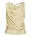 Samsoe & Samsoe Draped Sleeveless Blouse In Yellow