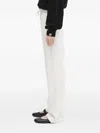 Samsoe & Samsoe Drawstring Linen Trousers In White